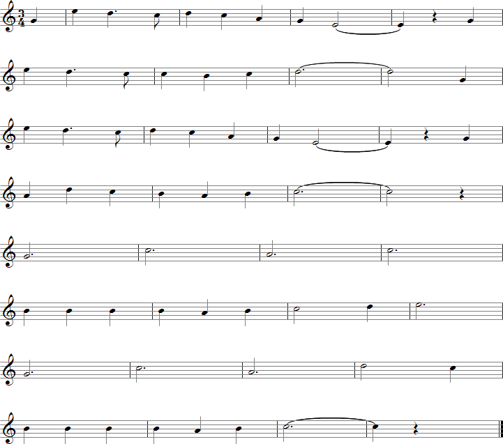 My Bonnie Lies over the Ocean Sheet Music for Recorder